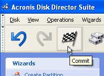 click commit Acronis pc