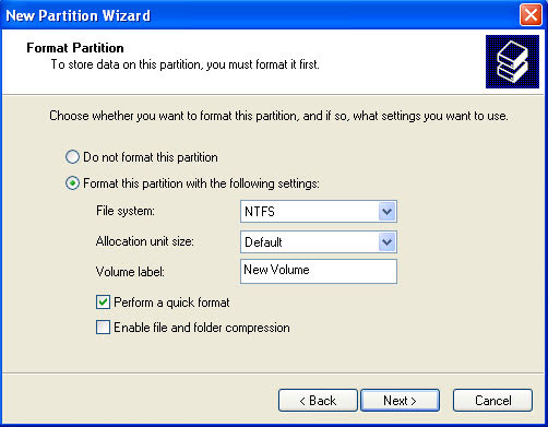 creat partition with Disk Management