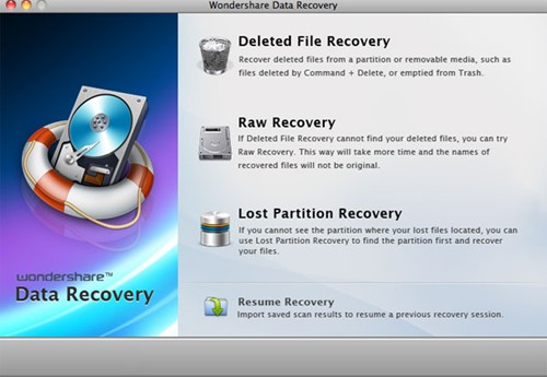 select recovery option