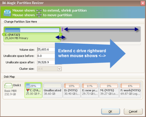 free space on server 2003