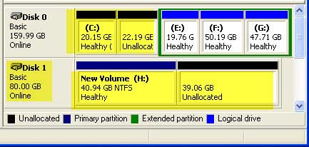 partition size before diskpart