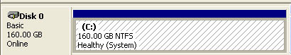 a whole disk as c drive